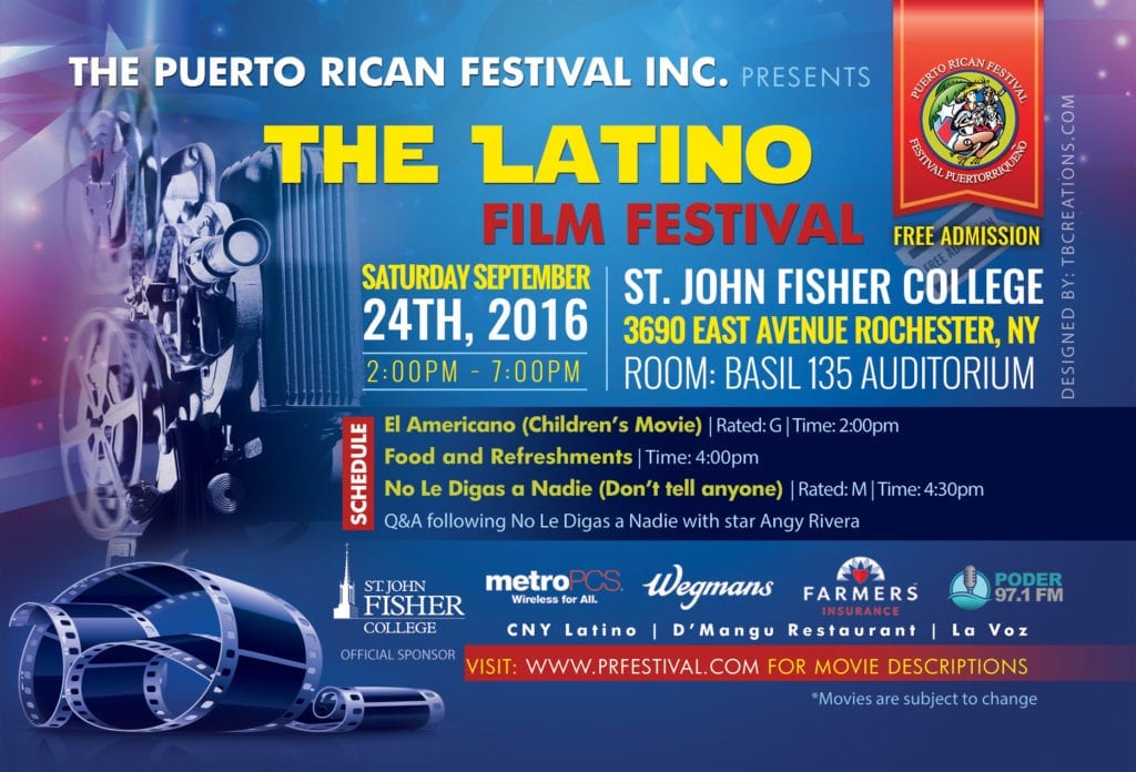 Latino film festival flyer